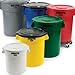 Rubbermaid Commercial Products BRUTE Heavy-Duty Round Trash/Garbage Lid, 20-Gallon, Gray, Outdoor Waste Container for Home/Garage/Mall/Office/Stadium/Bathroom