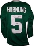Paul Hornung signed Notre Dame Green Custom TB Jersey 3/4 Sleeves 56 Heisman