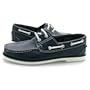 DEK - chaussures bateau � lacets - homme - cuir bleu marine