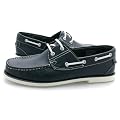 New Mens Navy Leather Boat Shoes