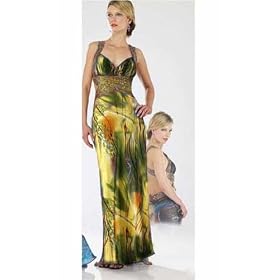 Buy 9010G FLOWER SATIN HALTER EVENING PROM DRESS by Cinderella