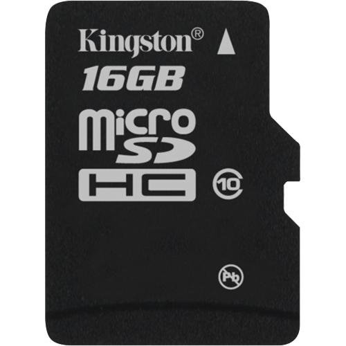 Kingston 16 GB Class 10 MicroSD Flash Card with SD Adapter SDC10/16GB