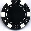 Two-Toned Dice Chips (11.5g) 100 Black w/ Tray