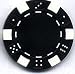 Two-Toned Dice Chips (11.5g) 100 Black w/ Tray