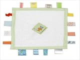 Label-Label comforter white with green trim