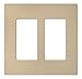 Lutron Claro 2 Gang Decorator Wallplate, SC-2-DS, Desert Stone