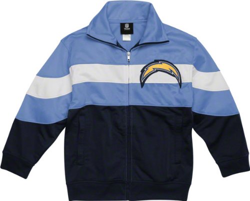 San Diego Chargers Youth Bold Stripe Track Jacket