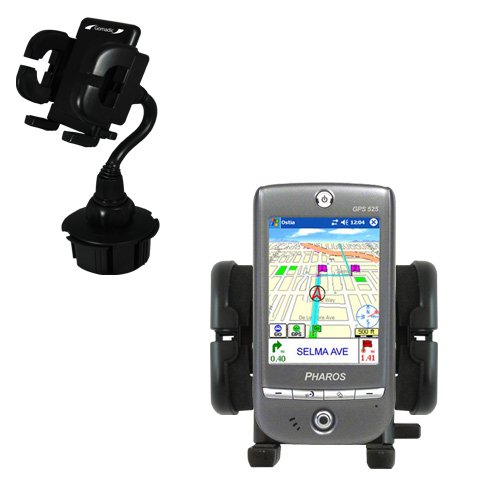 Pharos GPS 525P Car Cup Holder - Gomadic Brand