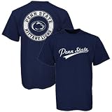 Penn State Nittany Lions Navy Blue Distressed Dual Graphics T-shirt