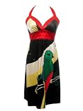 Voom Dress by Joy Han - Parrot Halter in Black - Silk Designer Dresses for Women