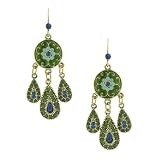 Tapestry Teardrop Dangle Earrings
