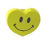 ニコニコフェイスリング　イエロー(指輪)☆ハート★全4色