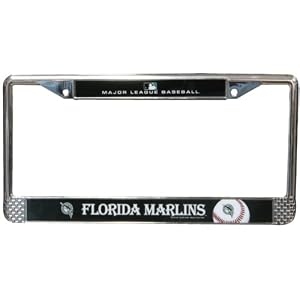 Florida Marlins - Logo Metal License Plate Frame