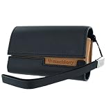 RIM BlackBerry Leather Folio - Case for smartphone - leather - black, tan - Blackberry Curve 8300