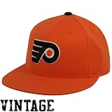 NHL Mitchell & Ness Philadelphia Flyers Orange Vintage Logo Fitted Hat (7 3/8)