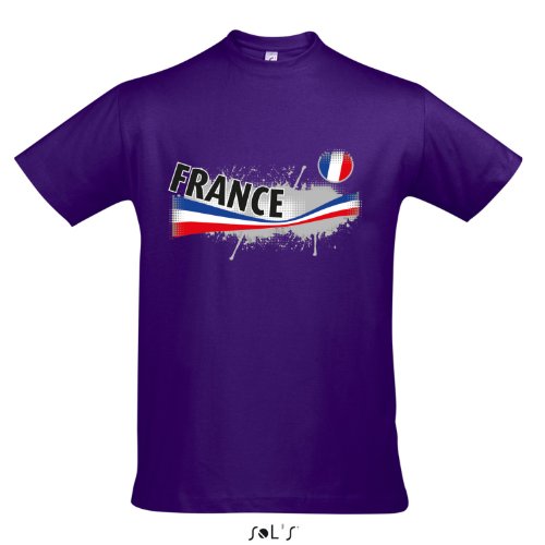 Fanshirt Herren FRANCE, Frankreich Ländershirt EM / WM Trikot S-XXL , Dark purple , S
