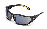 Caterpillar Tread Blue Mirror Anti Scratch/Anti Fog Safety Glasses - Ideal for Cycling - Great Sunglasses