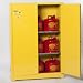 Eagle 1962SC12 Combo Safety Cabinet for Flammable Liquids, 2 Door Manual Close, 60 gallon, 65"Height, 31-1/4"Width, 31-1/4"Depth, Steel, Yellow