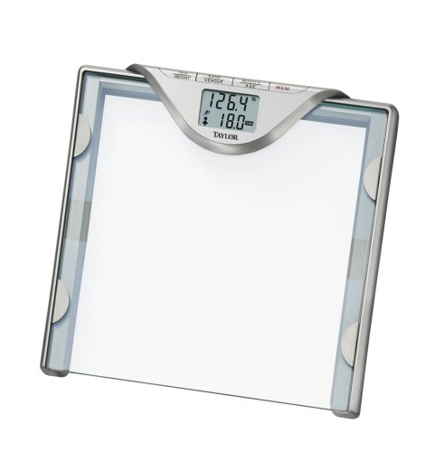 Taylor # 5598 Glass Body Fat Scale with Invisible Electrodes