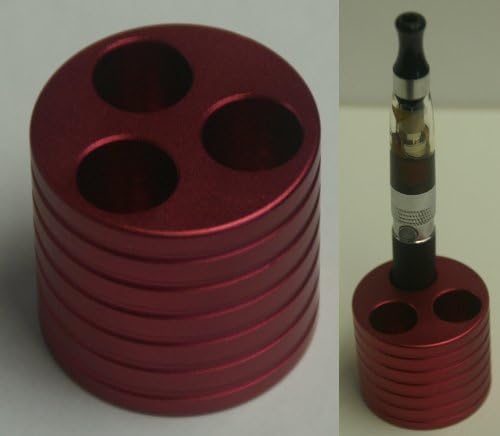 Electronic cigarette display metal base/e cigarettes holder/colorful e cig stand for all ego ego t ego c twist ego-w egot lcd etc batteries (RED)