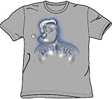  : Popeye BACK TAT Funny Cartoon Adult Size Gray T-shirt