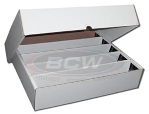 BCW FULL LID Super Monster 5 Row Storage Box (5000 Ct.) - Corrugated Cardboard Storage Box - Baseball, Football, Basketball, Hockey, NASCAR, Sportscards, Gaming & Trading Cards Collecting Supplies