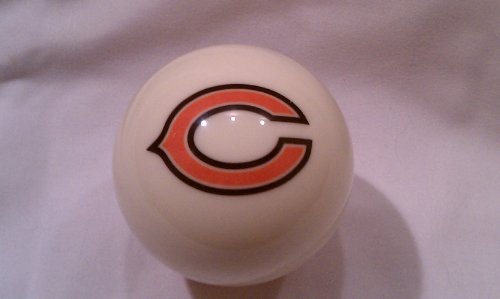 NFL Chicago Bears Official Licensed White Away Color Billiard Pool Table Cue Ball / 8 Ball