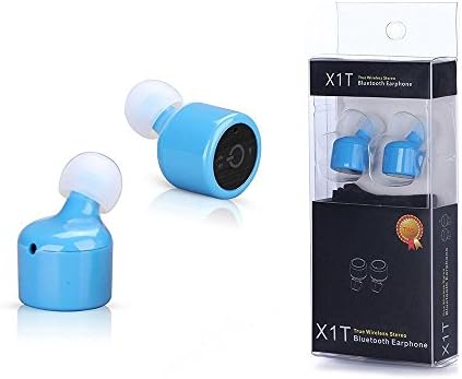 Wireless Earbud,True Wireless Bluetooth V4.2 Earphones With Microphone Stereo sports headphone For iPhone iPad Samsung and More (Blue)