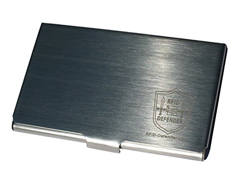 RFID Blocking Wallet Card Holder - Card Format US PASS Card, Driver s License etc - Women Men Slim Fashion Modern Stylish Good Looking Heavy-Duty Quality Brushed Stainless Steel - No Hassle Guaranteed