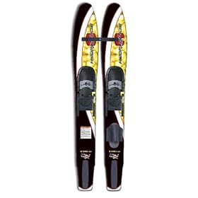 Hydroslide Shaped Intermediate Jr. Combo Water Skis with Crossbar