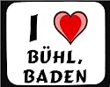 I Love B&uuml;hl, Baden Decorated Mouse Pad