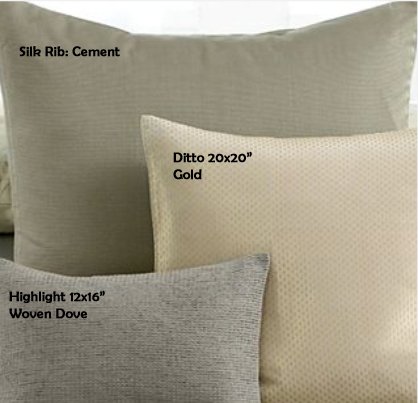 Calvin Klein Flaxen European Sham Silk Rib - Cement