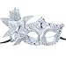 Venetian Style Silver Eye Costume Masquerade Mardi Mask