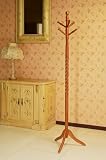 Twist Style Nostalgic Oak Finish Wood Coat Rack Stand