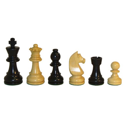 Worldwise Imports Black German Chessmen with 3.5in King