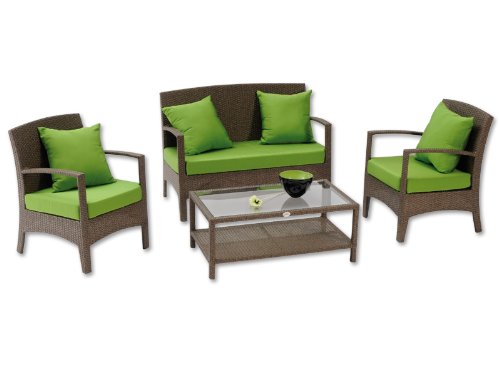 Gartenmöbel Rattan Garnitur “Cuba” von aniba