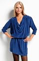 Gestuz GREE Seidenkleid mit Wasserfallausschnitt in Hyazinthblau