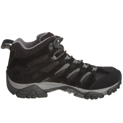 Merrell Moab Mid Gore-Tex, Chaussures montantes femme - Noir (Black), 38 EU