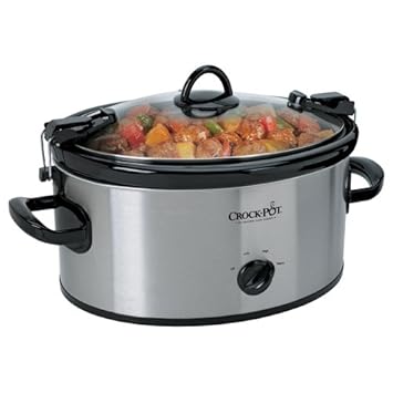 Crock-Pot SCCPVL600S Cook N Carry 6-Quart Oval Manual Portable Slow Cooker Stainless Steel