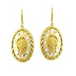 White & Yellow Resin Earrings