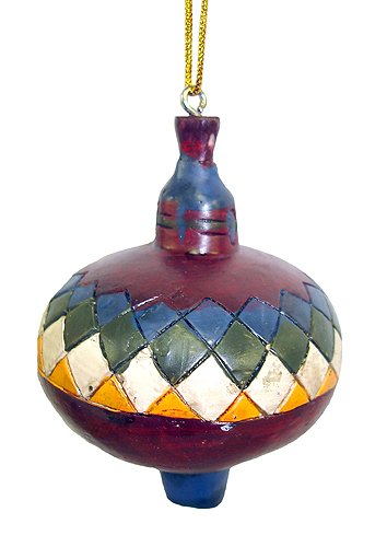 Vintage Spinning Top Toy Christmas Ornament