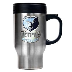 Memphis Grizzlies NBA Stainless Steel Travel Mug - Primary Logo by Great American Products