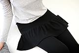 Spinas（スピナス) レディース マタニティ レギンス 2015 秋 冬 お腹すっぽり スカート付き レギンス☆ (XL, black)