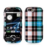 Blue Checkered Design Crystal Hard Skin Case Cover for Motorola i1 Phone Ne ....