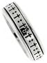 Sterling Silver 5/16" (8 mm) Cross Design Spinner Ring