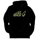 Evolution - Windsurfing Sports Mens Hoodie (Black, Sizes X-Small - XXX-Large)