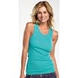Bella Ladies Sheer Rib Longer Length Racer back Tank Top