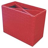 ProFormance Crocodile Embossed Pencil Cup, 5 3/8 x 2 x 4 1/8, Red