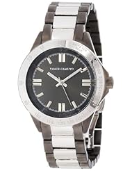Vince Camuto Womens VC/5053GYTT Round Black Ion-Plated and Silver-Tone Bracelet Watch