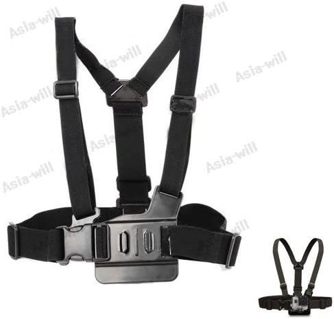Fashion Front Chest Elastic Belt Shoulder Strap for GoPro GoPro HERO 3+ / 3 HD / AEE SD20 / SD21 - Black